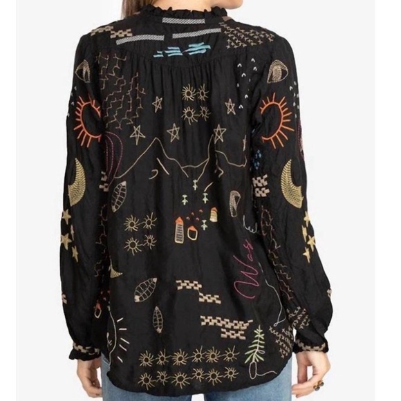 Johnny Was Biya Picassa heavily embroidered blouse NWT RARE - Picture 3 of 10